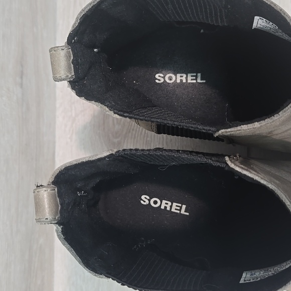 Sorel Women Ankle Hidden Wedge Leather Boots Shoes Sz 11 - Picture 4 of 12